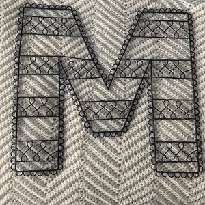 Pottery Barn “M” Wire Wall Hanging